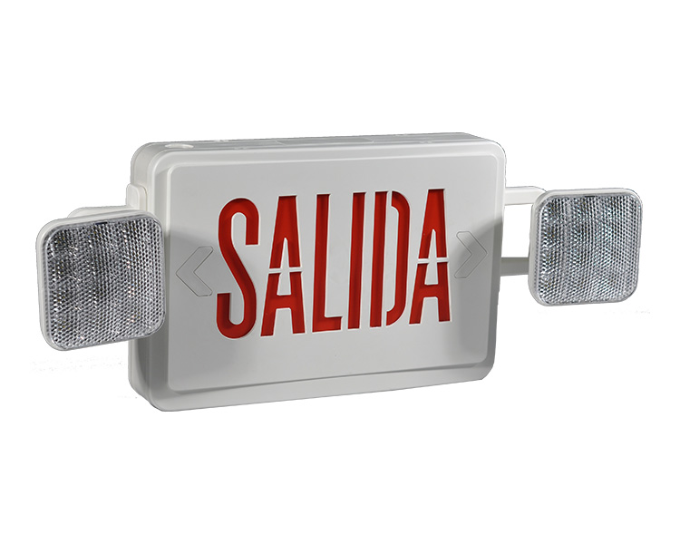 Jlec2rw-sa kırmızı LED kombo acil durum Salida işareti