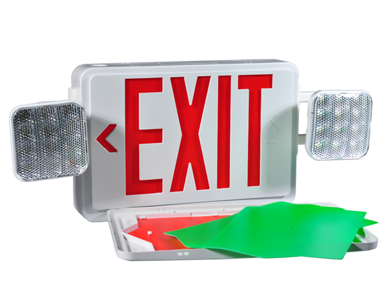 LED kafalarla jlec2bcw-bi-bi-color combo acil çıkış işareti