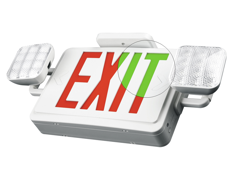 LED kafalarla jlec2bcw-bi-bi-color combo acil çıkış işareti