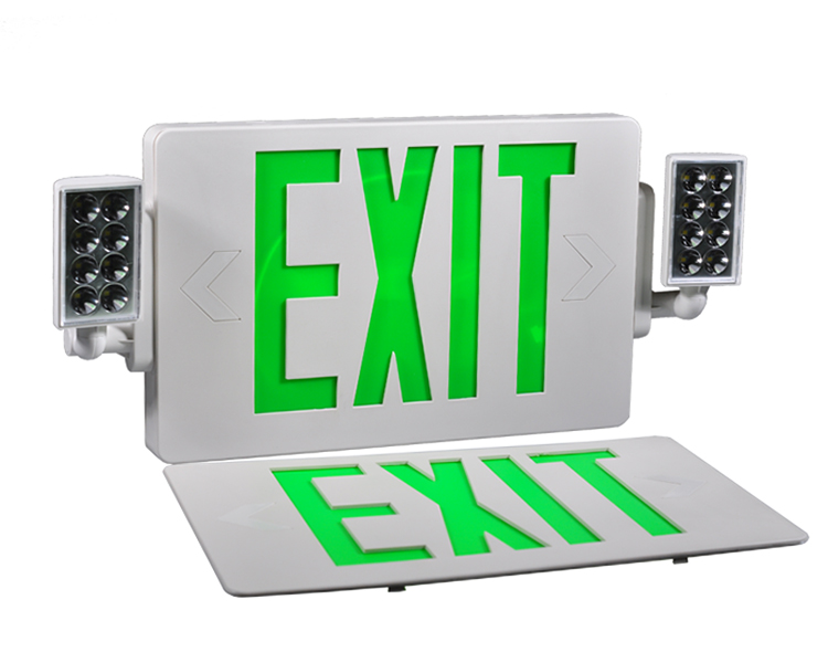 LED kafaları olan Jlecd2GW-Green Acil Ateş Çıkış Işıkları