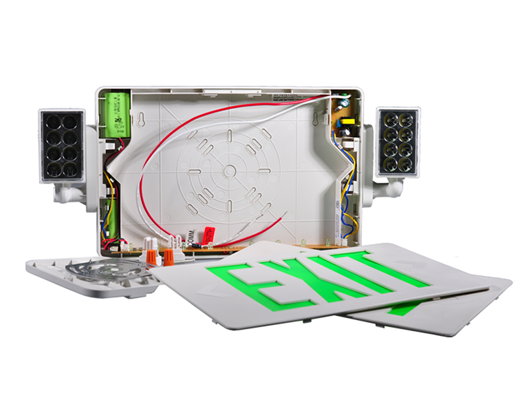 LED kafaları olan Jlecd2GW-Green Acil Ateş Çıkış Işıkları