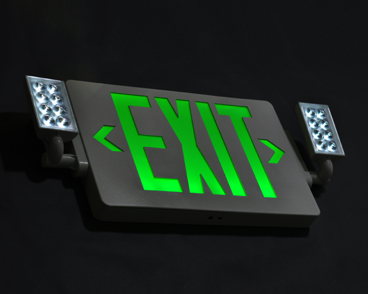LED kafaları olan Jlecd2GW-Green Acil Ateş Çıkış Işıkları