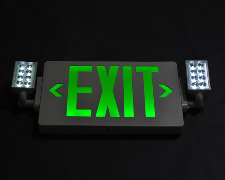 LED kafaları olan Jlecd2GW-Green Acil Ateş Çıkış Işıkları