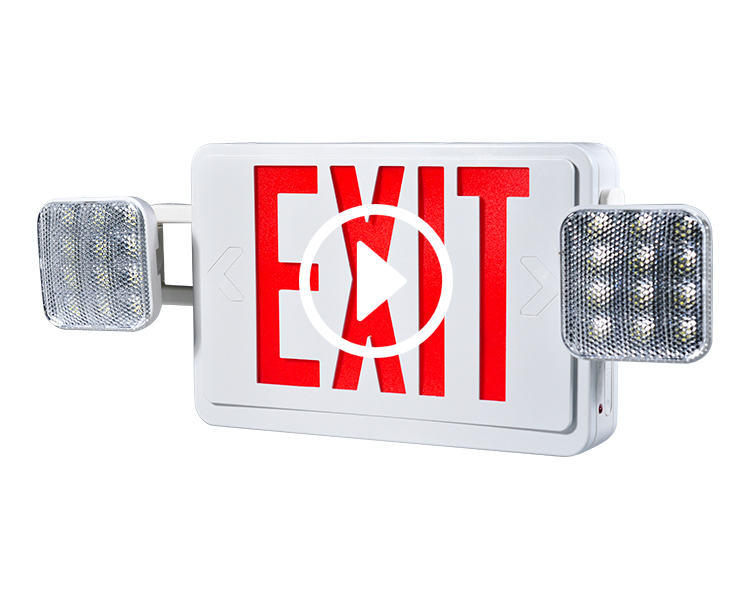 LED kafalarla jlec2bcw-bi-bi-color combo acil çıkış işareti